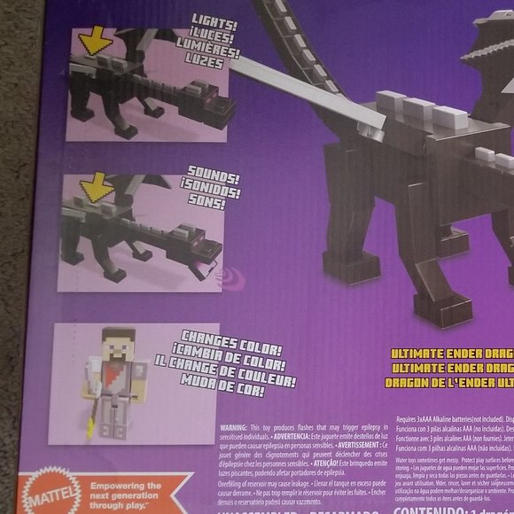 Minecraft Ultimate Enderdragon & Steve in Enchanted Armor - Picture 2 of 6